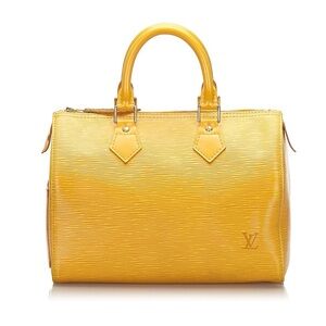 Louis Vuitton Yellow Epi leather Speedy 25 Handbag